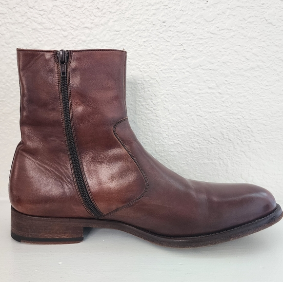 Magnanni for Neiman Marcus Men's side zip leather boot Size 10.5 - Picture 6 of 10